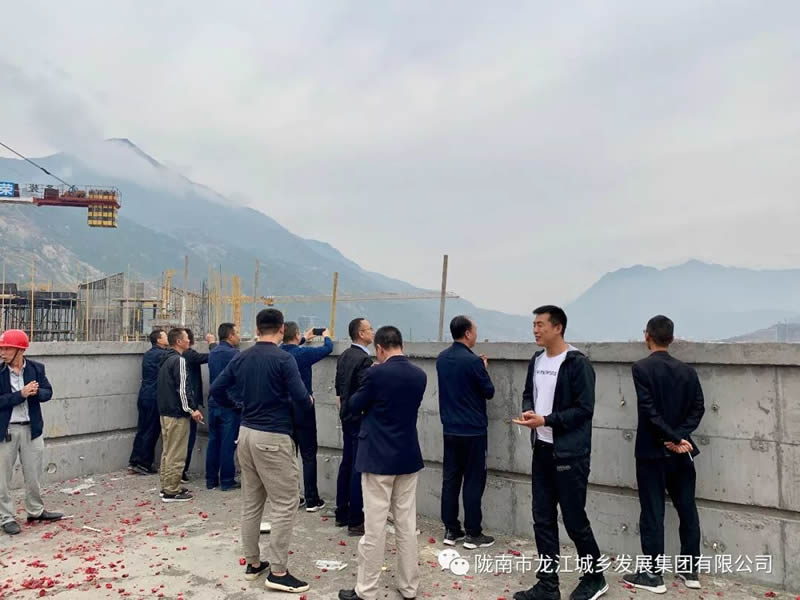 匠心傾注、喜封金頂——龍江?雙子座商住小區(qū)主體順利封頂