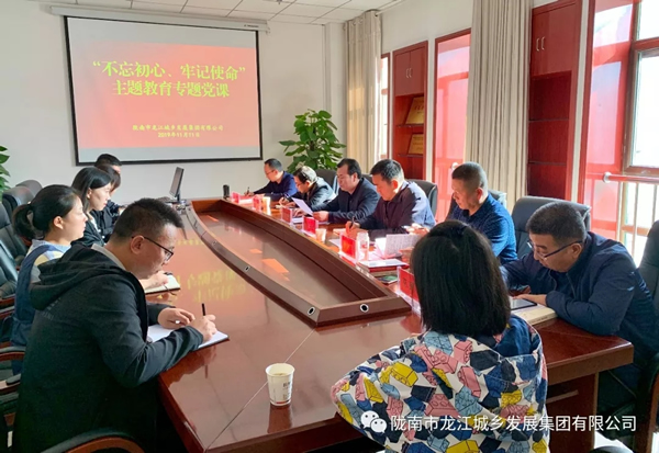 市龍江集團(tuán)開展“不忘初心、牢記使命”主題教育專題黨課