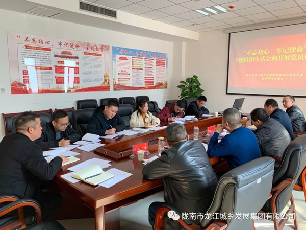 市龍江集團(tuán)黨支部召開“不忘初心、牢記使命”專題組織生活會(huì)和民主評(píng)議黨員會(huì)議