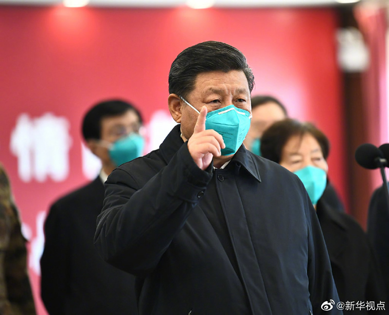 習近平考察火神山醫(yī)院，看望慰問患者和醫(yī)務工作者